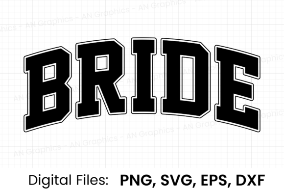 Download Bride Retro Varsity SVG - Bride Collection