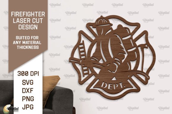 Download Firefighter Wooden Wall Decor Laser Cut - Wooden wall decor Collection