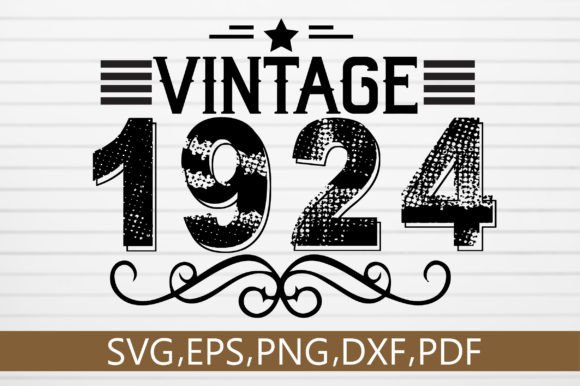 Download Vintage 1924 SVG Design - 1924 Collection